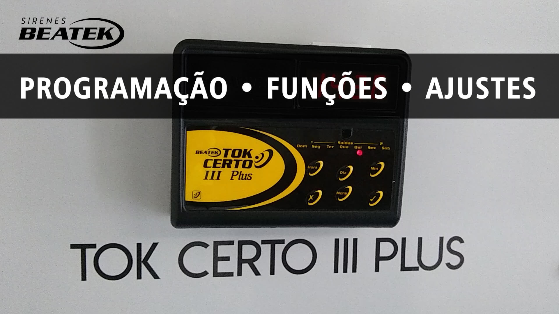 Sirenes Beatek podem ser controladas e acionadas pelo Tok Certo III Plus